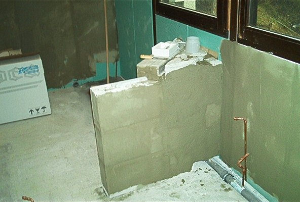 Fortschritt bei der Badezimmerrenovierung