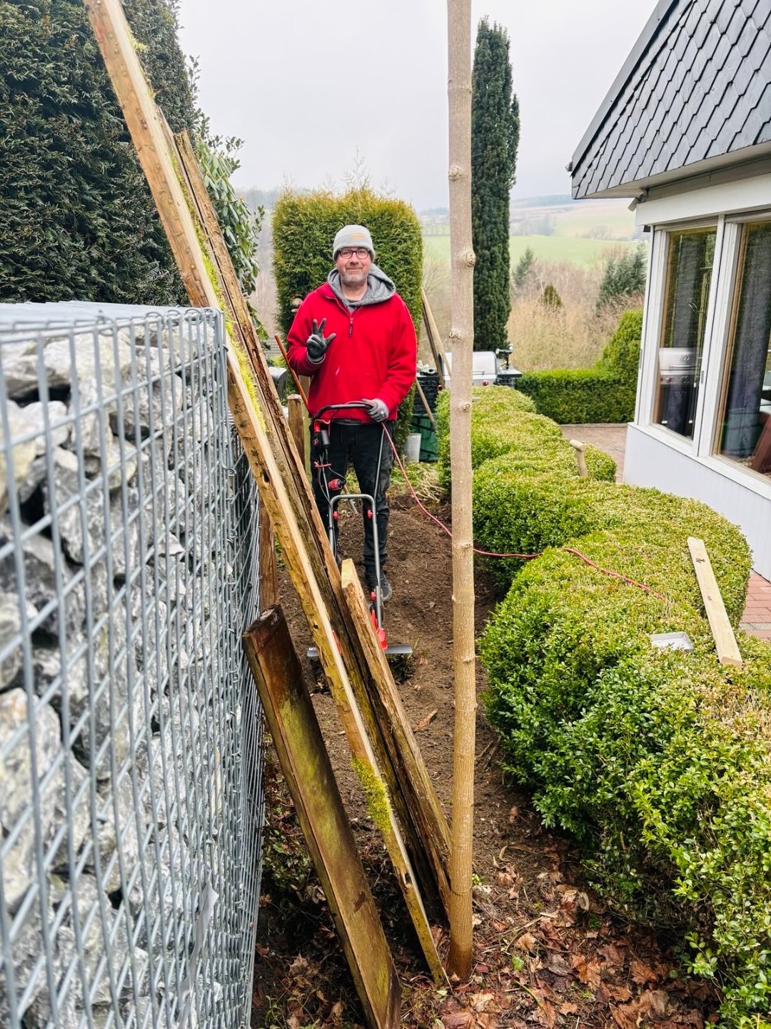 Weitere Baumpflanzung im Garten