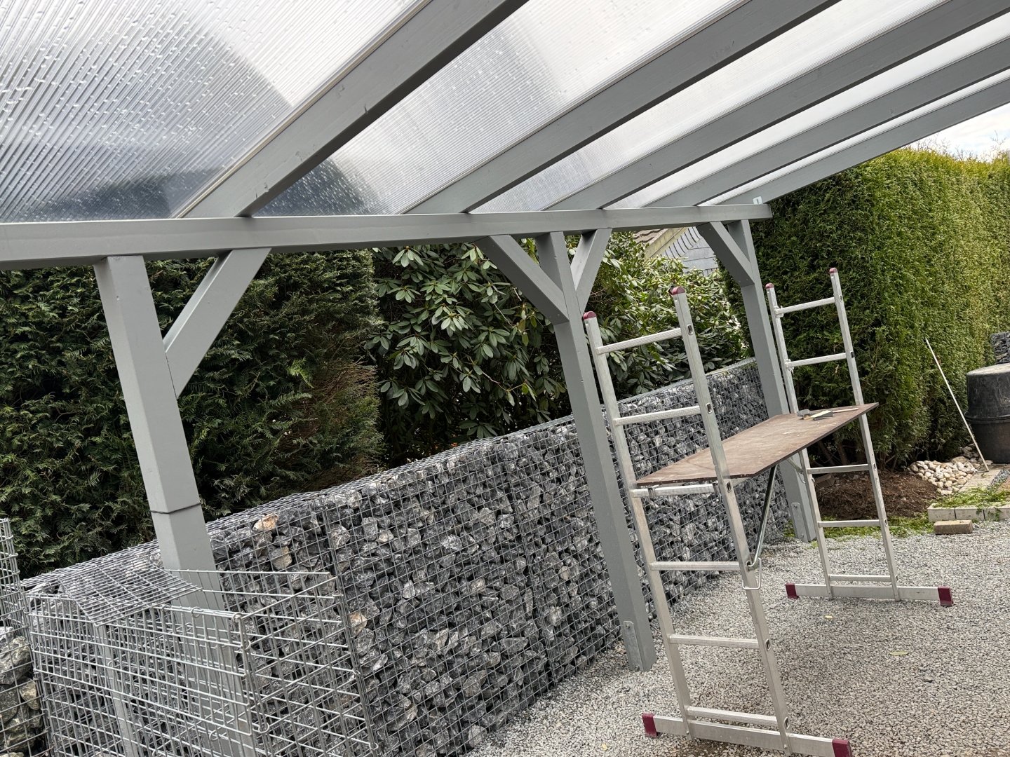 Bau der Terrassenüberdachung